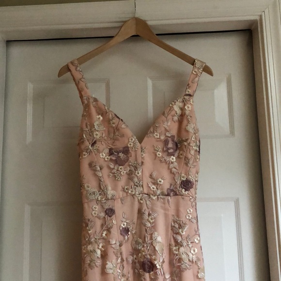 Embroidered Overlay Dress - Picture 2 of 5